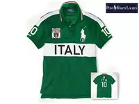 polo tee shirt 2013 short sleeve drapeau national italy